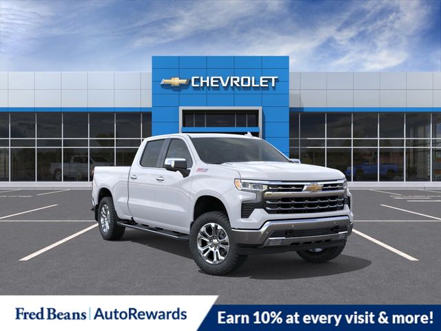Summit White 2026 Chevrolet Silverado 1500 LTZ Crew Cab 4WD Pickup Truck Four-Wheel Drive Automatic