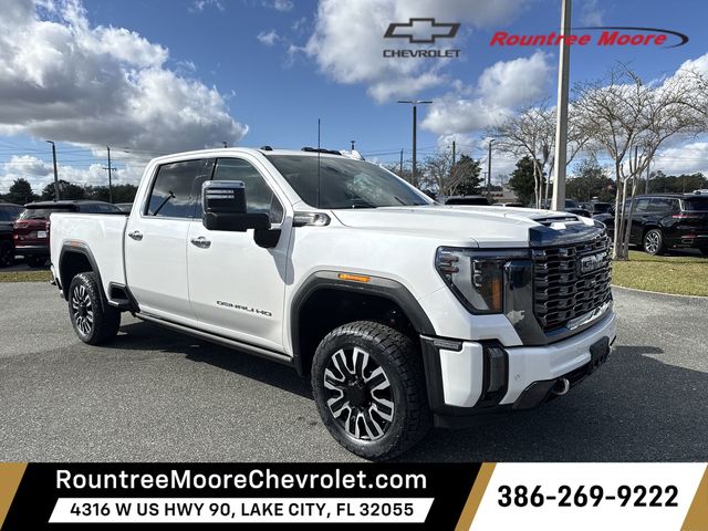 White Frost Tricoat 2024 GMC Sierra 2500HD Denali Ultimate Crew Cab 4WD Pickup Truck Four-Wheel Drive Automatic
