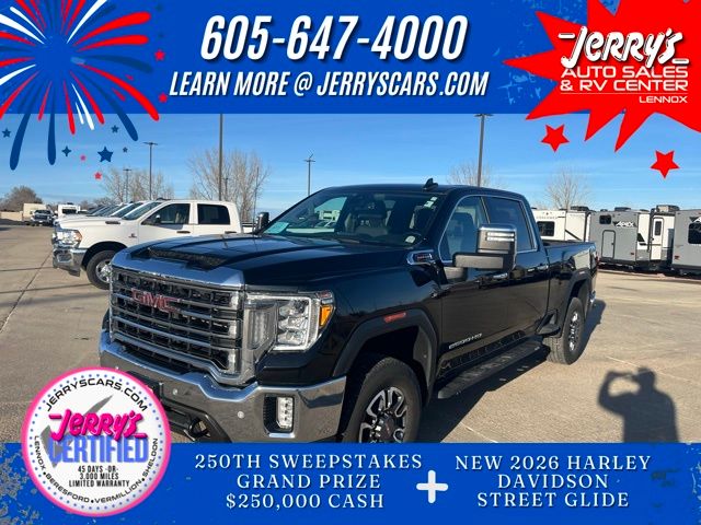 Onyx Black 2021 GMC Sierra 2500HD SLT Crew Cab 4WD Pickup Truck Four-Wheel Drive 6-Speed Automatic