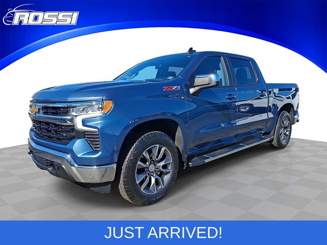 Lakeshore Blue Metallic 2024 Chevrolet Silverado 1500 LT Crew Cab 4WD Pickup Truck Four-Wheel Drive Automatic