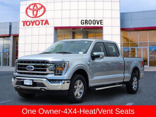 Silver Metallic 2023 Ford F-150 Lariat SuperCrew 4WD Pickup Truck Four-Wheel Drive Automatic