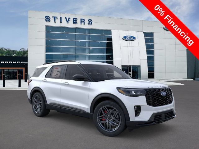 White Metallic 2026 Ford Explorer SUV / Crossover All-Wheel Drive Automatic