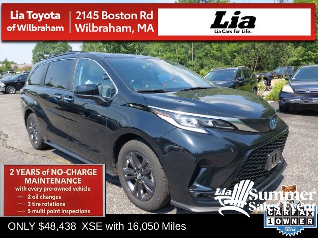 Midnight Black Metallic 2024 Toyota Sienna Minivan All-Wheel Drive Continuously Variable Transmission