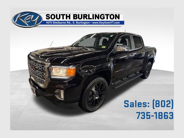 Onyx Black 2022 GMC Canyon Denali Crew Cab 4WD Pickup Truck Four-Wheel Drive 8-Speed Automatic