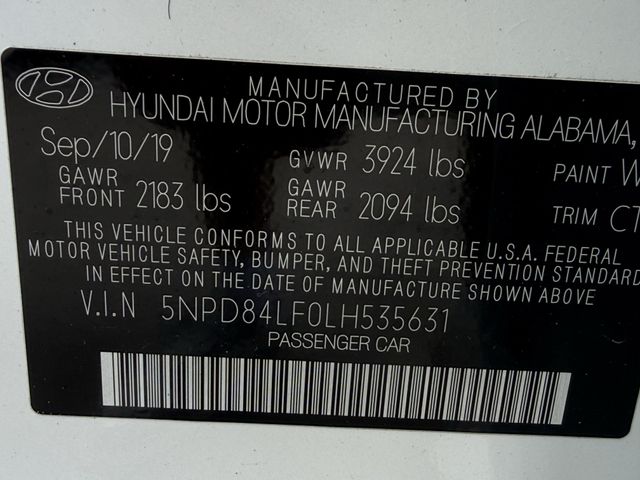 2020 Hyundai Elantra Value Edition White at Emmons Autoplex