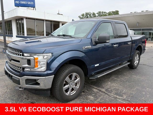 Blue Jeans Metallic 2018 Ford F-150 XLT SuperCrew 4WD Pickup Truck Four-Wheel Drive Automatic