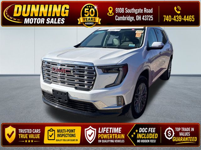 White Frost Tricoat 2025 GMC Acadia Denali AWD SUV / Crossover Four-Wheel Drive 8-Speed Automatic