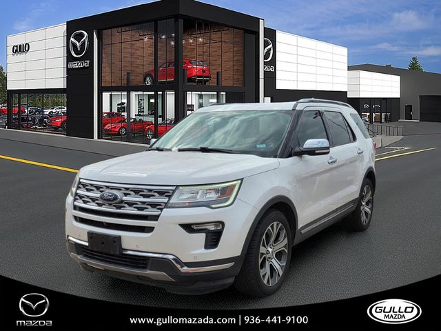 White Platinum Clearcoat Metallic 2019 Ford Explorer Limited SUV / Crossover Front-Wheel Drive 6-Speed Automatic