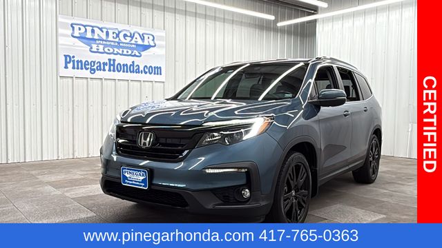 Gray (Steel Sapphire Metallic) 2021 Honda Pilot SE FWD SUV / Crossover Front-Wheel Drive 9-Speed Automatic