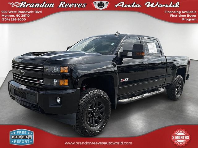 Black 2018 Chevrolet Silverado 2500HD LTZ Crew Cab 4WD Pickup Truck Four-Wheel Drive 6-Speed Automatic