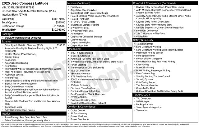 2025 Jeep Compass Latitude 4WD