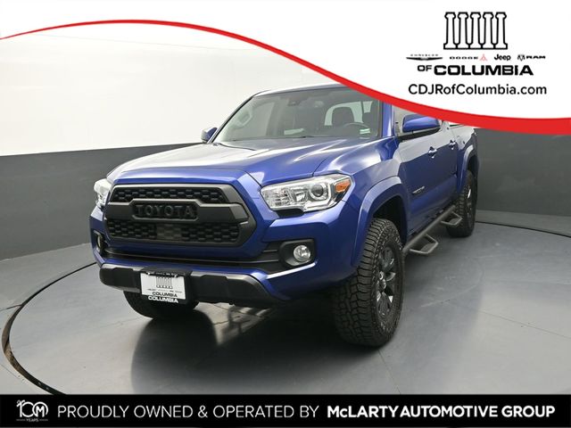 Blue 2022 Toyota Tacoma SR5 V6 Double Cab 4WD Pickup Truck Four-Wheel Drive 6-Speed Automatic