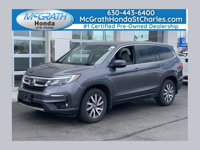 Gray (Modern Steel Metallic) 2021 Honda Pilot EX AWD SUV / Crossover All-Wheel Drive 9-Speed Automatic