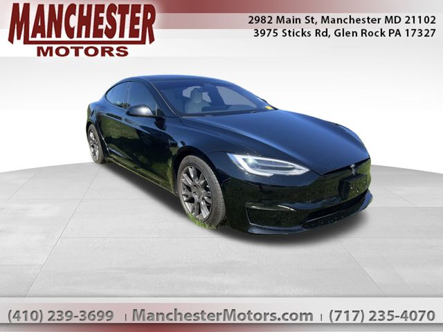 Solid Black 2022 Tesla Model S Plaid AWD Sedan All-Wheel Drive 1-Speed Automatic