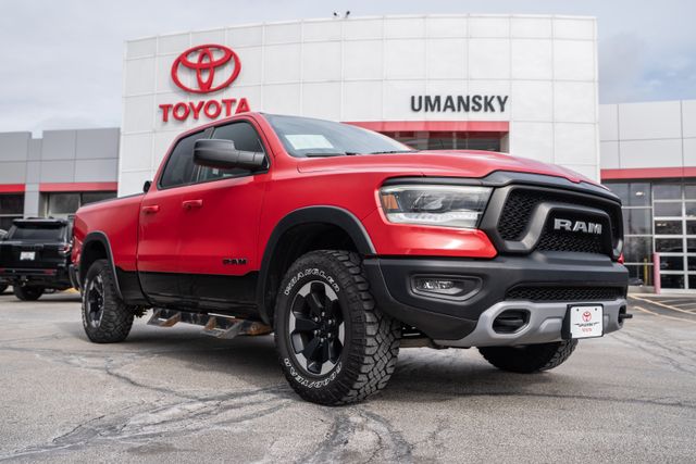 Flame Red Clearcoat 2020 RAM 1500 Rebel Quad Cab 4WD Pickup Truck Four-Wheel Drive 8-Speed Automatic
