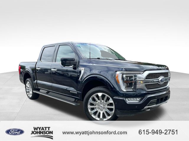 Blue Metallic 2023 Ford F-150 Limited SuperCrew 4WD Pickup Truck Four-Wheel Drive Automatic