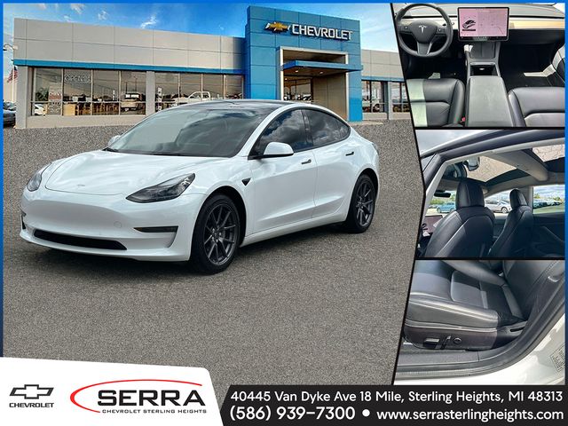 White 2022 Tesla Model 3 Sedan All-Wheel Drive 1-Speed Automatic