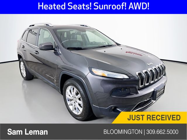 Gray (Granite Crystal Metallic Clearcoat) 2015 Jeep Cherokee Limited 4WD SUV / Crossover Four-Wheel Drive 9-Speed Automatic