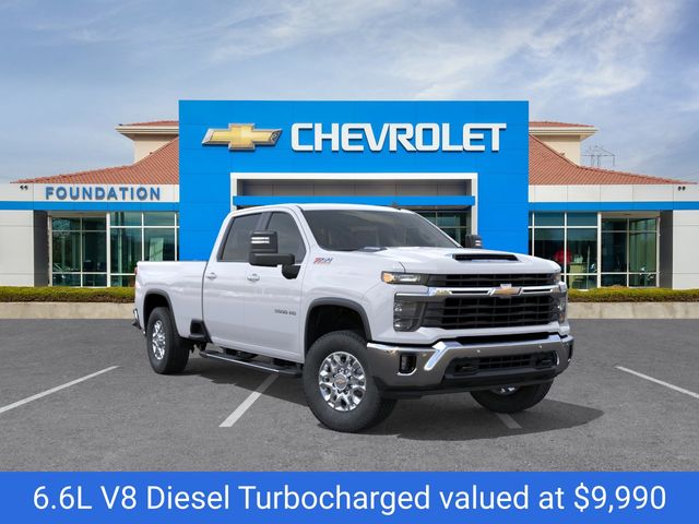 Summit White 2026 Chevrolet Silverado 3500HD LT Crew Cab 4WD Pickup Truck Four-Wheel Drive Automatic