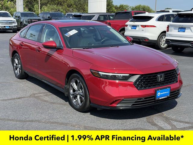 Radiant Red Metallic 2025 Honda Accord Hybrid Sedan Front-Wheel Drive Continuously Variable Transmission