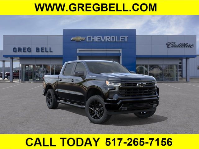 Black 2026 Chevrolet Silverado 1500 RST Crew Cab 4WD Pickup Truck Four-Wheel Drive 8-Speed Automatic