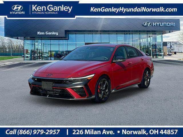 Ultimate red 2025 Hyundai Elantra N FWD Sedan Front-Wheel Drive 8-Speed Dual Clutch