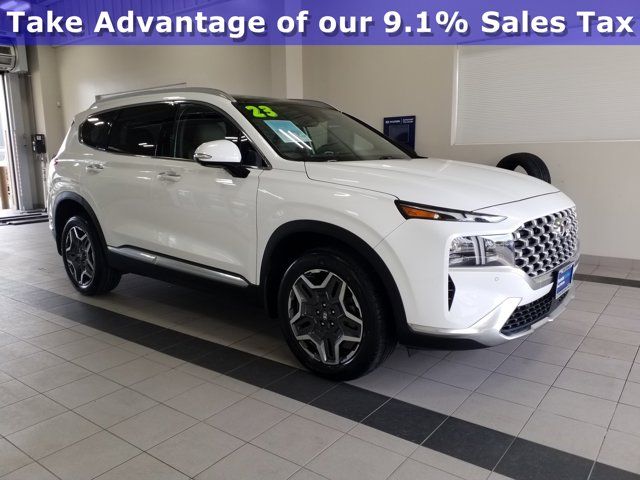 Serenity White Pearl 2023 Hyundai Santa Fe Hybrid Limited AWD SUV / Crossover All-Wheel Drive 6-Speed Automatic