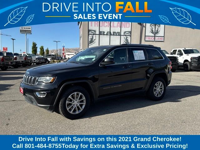 Diamond Black Crystal Pearlcoat 2021 Jeep Grand Cherokee SUV / Crossover Four-Wheel Drive 8-Speed Automatic