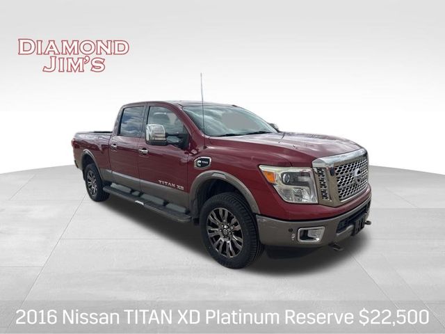 Cayenne Red 2016 Nissan Titan XD Platinum Reserve Crew Cab 4WD Pickup Truck Four-Wheel Drive 6-Speed Automatic