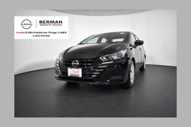 Super Black Metallic 2024 Nissan Versa S FWD Sedan Front-Wheel Drive Continuously Variable Transmission