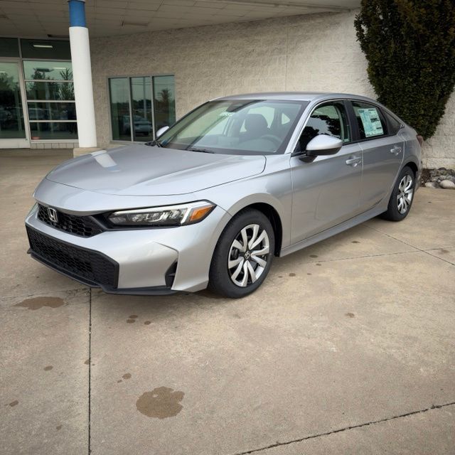 Solar Silver Metallic 2026 Honda Civic Sedan Front-Wheel Drive Continuously Variable Transmission