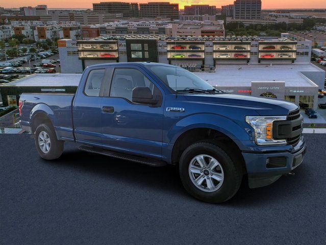 Blue 2018 Ford F-150 Pickup Truck Four-Wheel Drive Automatic