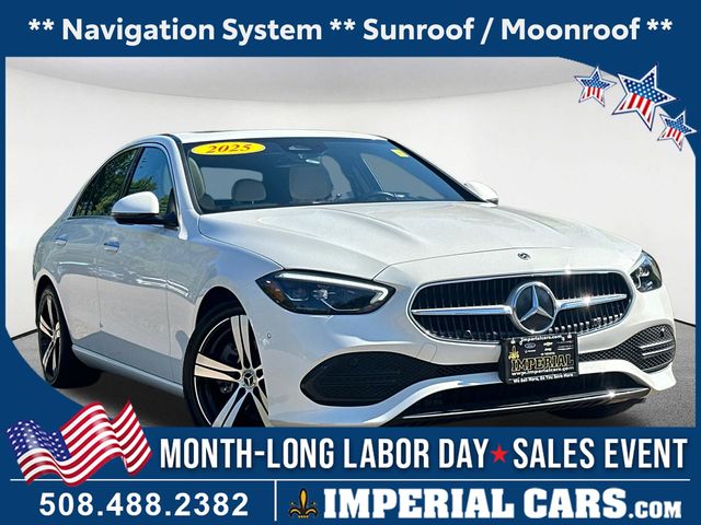 Polar White 2025 Mercedes-Benz C-Class Sedan All-Wheel Drive 9-Speed Automatic