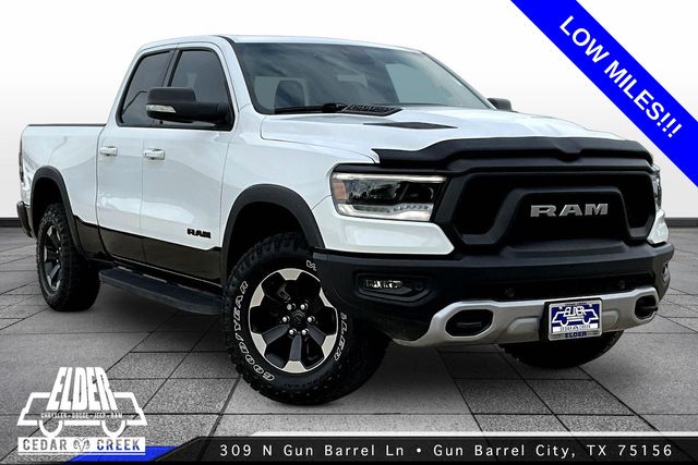 Bright White Clearcoat 2020 RAM 1500 Rebel Quad Cab 4WD Pickup Truck Four-Wheel Drive 8-Speed Automatic