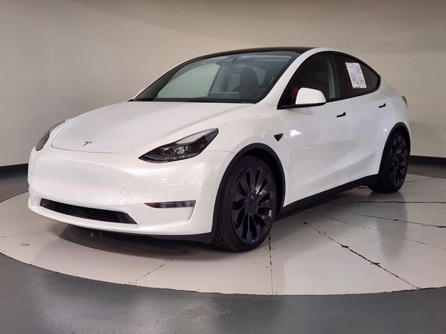 Pearl White Multi-Coat 2024 Tesla Model Y Performance AWD SUV / Crossover All-Wheel Drive 1-Speed Automatic