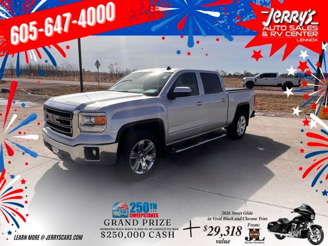 Quicksilver Metallic 2014 GMC Sierra 1500 SLE Crew Cab 4WD Pickup Truck Four-Wheel Drive 6-Speed Automatic Overdrive
