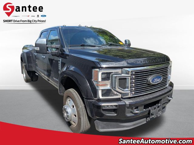 Black Metallic 2021 Ford F-450 Super Duty Platinum Crew Cab LB DRW 4WD Pickup Truck Four-Wheel Drive Automatic