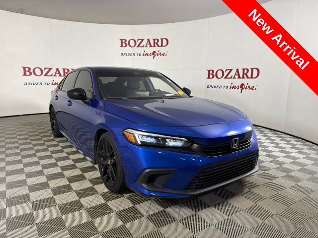 Aegean Blue Metallic 2022 Honda Civic Sedan Front-Wheel Drive Continuously Variable Transmission