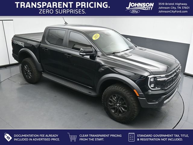 Shadow Black 2025 Ford Ranger Raptor SuperCrew 4WD Pickup Truck Four-Wheel Drive Automatic