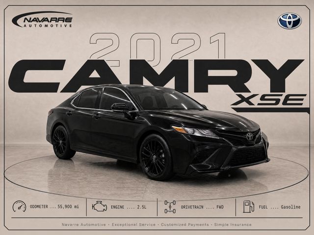 Midnight Black Metallic 2021 Toyota Camry Sedan Front-Wheel Drive 8-Speed Automatic