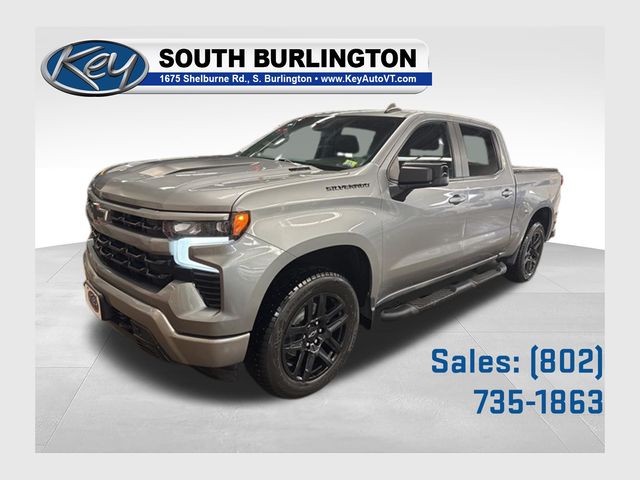 Sterling Gray Metallic 2023 Chevrolet Silverado 1500 RST Crew Cab 4WD Pickup Truck Four-Wheel Drive Automatic