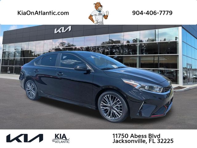 Aurora Black 2023 Kia Forte Sedan Front-Wheel Drive Continuously Variable Transmission