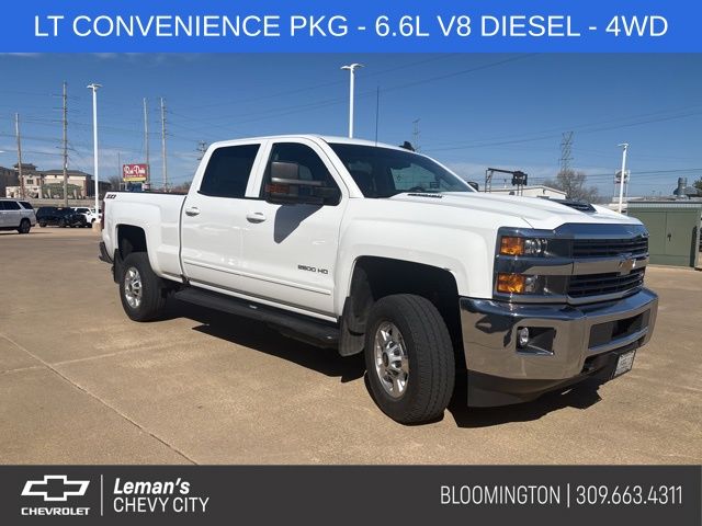 Summit White 2017 Chevrolet Silverado 2500HD LT Crew Cab 4WD Pickup Truck Four-Wheel Drive 6-Speed Automatic