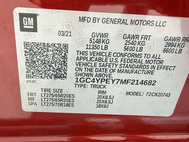 2021 Chevrolet Silverado 2500HD LTZ Red at Traditions Chevrolet