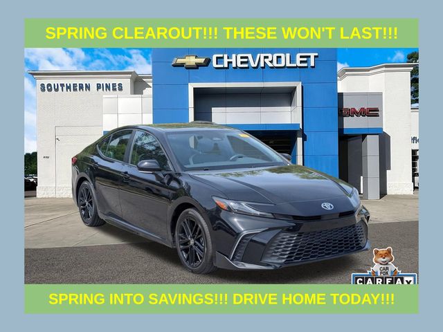 Midnight Black Metallic 2025 Toyota Camry SE FWD Sedan Front-Wheel Drive Continuously Variable Transmission