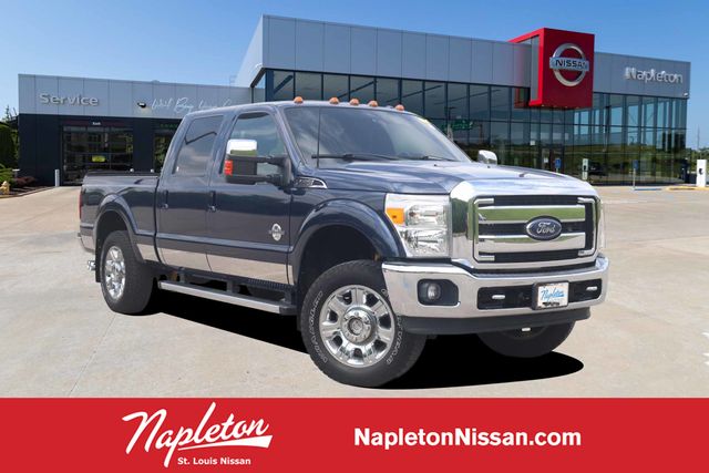 Blue 2016 Ford F-250 Super Duty Lariat Crew Cab 4WD Pickup Truck Four-Wheel Drive 6-Speed Automatic Overdrive