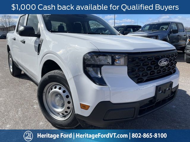 Oxford White 2025 Ford Maverick XL SuperCrew FWD Pickup Truck Front-Wheel Drive Continuously Variable Transmission