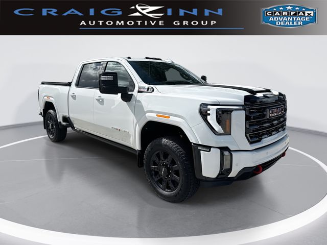 Summit White 2024 GMC Sierra 2500HD AT4 Crew Cab 4WD Pickup Truck Four-Wheel Drive Automatic