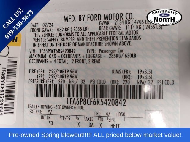 Used 2024 Oxford White Ford GT Premium image 33