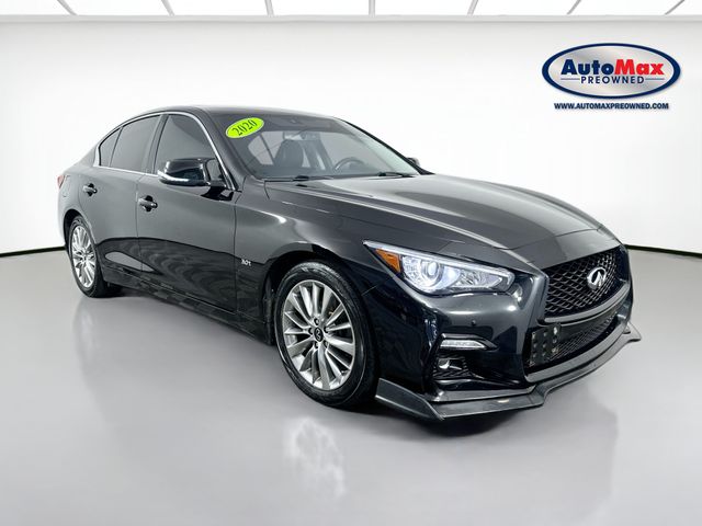 Midnight Black 2020 INFINITI Q50 Sedan All-Wheel Drive 7-Speed Automatic Overdrive
